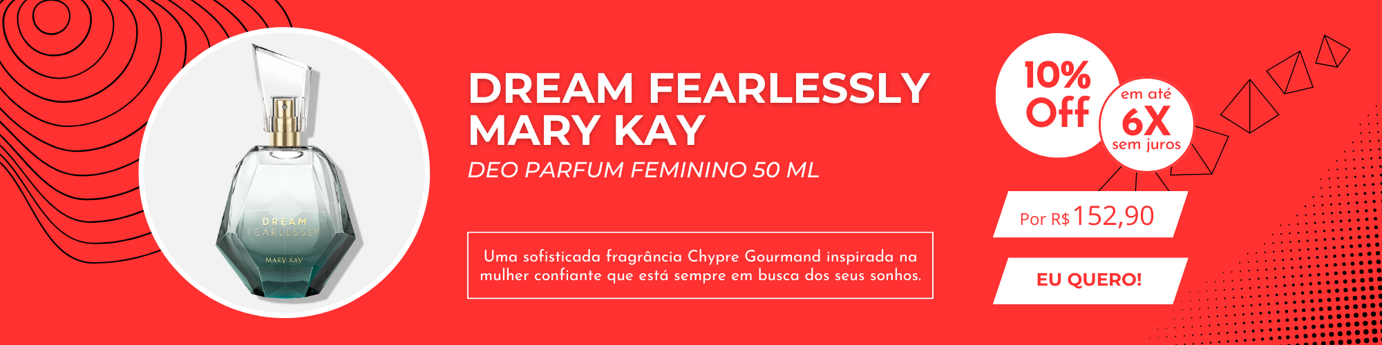 Dream Fearlessly Mary Kay Deo Parfum Feminino 50 ml