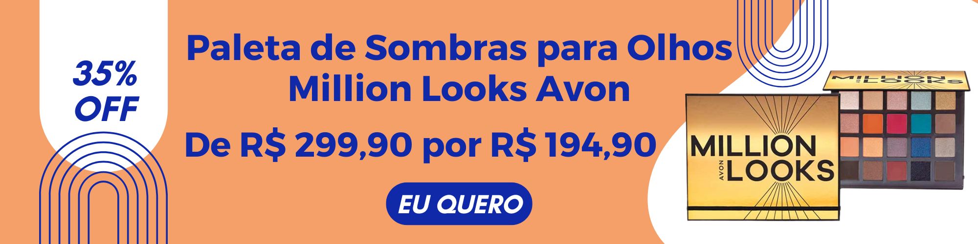Paleta de Sombras para Olhos Million Looks Avon promoção